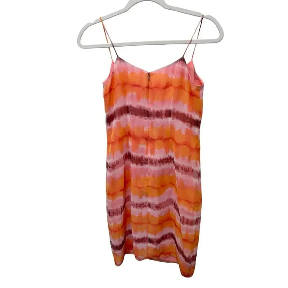 Laundry by Shelli Segal Orange Tie Dye Slip Sundress Size 2 - Picture 4 of 4